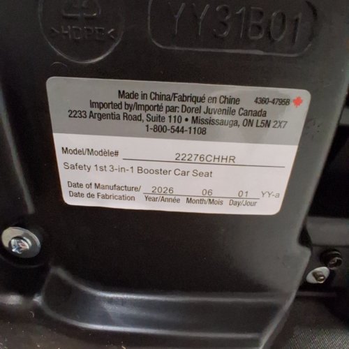 SAFETY 1ST 3-IN-1 HARNESS BOOSTER CAR SEAT - 100LB MAX - BLACK (MODEL: 22276CHHR) image 2