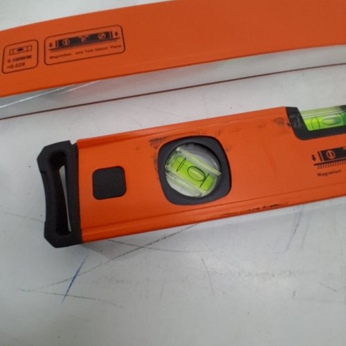 4PC ALUMINUM ALLOY MAGNETIC BUBBLE LEVEL SET WITH CLEAR 3 GREEN VIALS - 4"/12"/24"/40" - ORANGE (MODEL: HC-W88) image 4