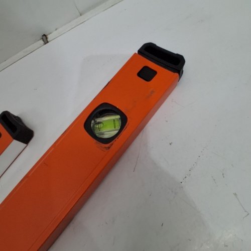 4PC ALUMINUM ALLOY MAGNETIC BUBBLE LEVEL SET WITH CLEAR 3 GREEN VIALS - 4"/12"/24"/40" - ORANGE (MODEL: HC-W88) image 5
