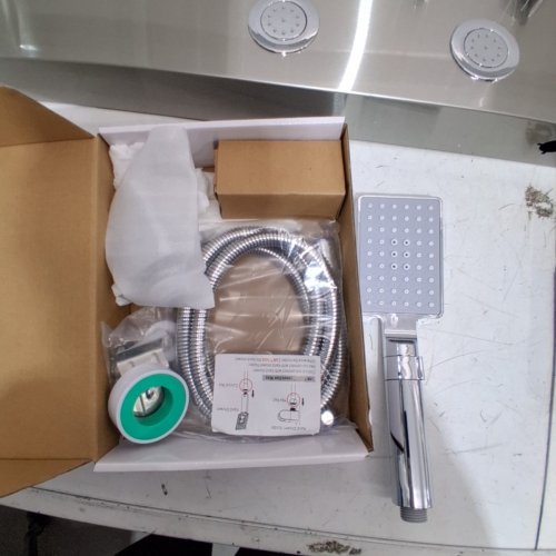 SIMPLE AND LUXURY STAINLESS STEEL RAINFALL LUXURY SHOWER PANEL TOWER SYSTEM RAINFALL AND WATERFALL SHOWER HEAD - STAINLESS STEEL (MODEL: FT-2311) image 4