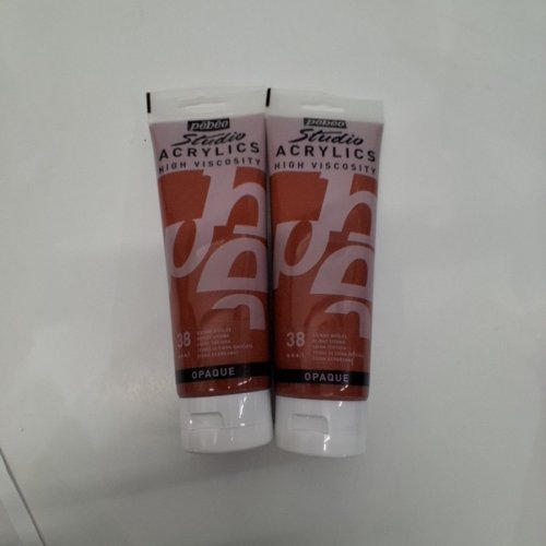 2 PEBEO STUDIO ACRYLICS HIGH VISCOSITY ACRYLIC PAINT - BURNT SIENNA - OPAQUE- 250 ML/EACH image 2