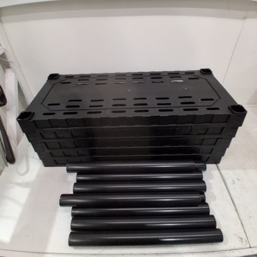 GENERIC HEAVY DUTY 5 TIER INTERLOCKING PLASTIC STORAGE SHELVES - BLACK image 2