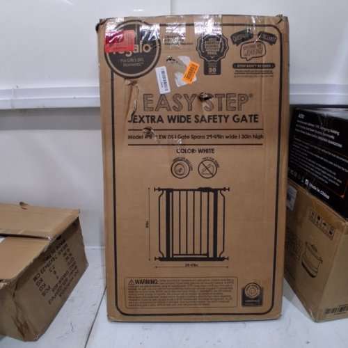 REGALO EASY STEP EXTRA WIDE METAL SAFETY GATE - 30" X 29"- 49" - WHITE - (MODEL: 1164EWDS) image 4