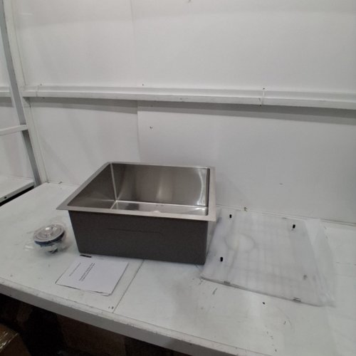 GARVEE STAINLESS STEEL HANDMADE SINK - 22" X 18" X 9" - STAINLESS STEEL image 5