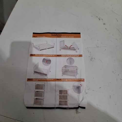 3PK FOLDING STORAGE BOX ORGANIZER WITH WHEELS - 31.5" X 43.5" X 31.5" - WHITE image 2