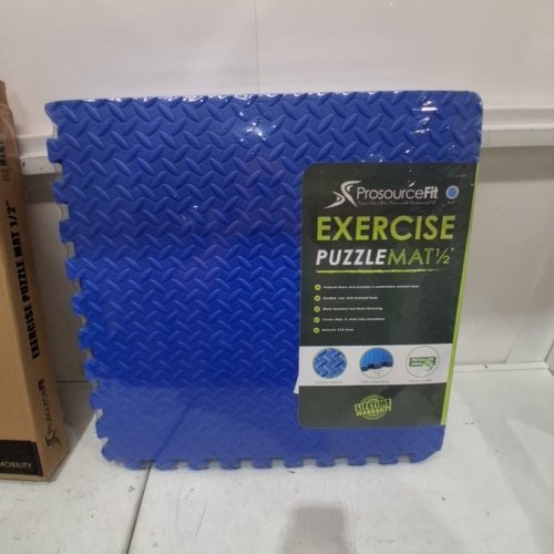 6PK BALANCEFROM PUZZLE EXERCISE EVA FOAM MAT BLUE 1/2" image 3