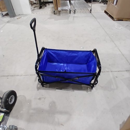 AMAZON BASICS PORTABLE AND FOLDABLE UTILITY CART/WAGON FOR BEACH, GARDENING, RECREATION AND MORE, HOLDS UP TO 265LBS, BLUE/BLACK image 2