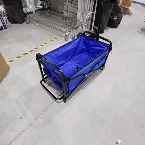 AMAZON BASICS PORTABLE AND FOLDABLE UTILITY CART/WAGON FOR BEACH, GARDENING, RECREATION AND MORE, HOLDS UP TO 265LBS, BLUE/BLACK image 5