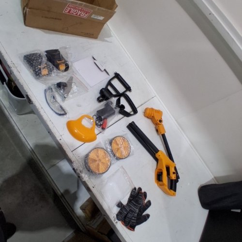 AMILUO ELECTRIC CORDLESS WEED WACKER KIT WITH BATTERIES AND BLADES - 8500 RPM (MODEL: GCJ-06B-1) image 3