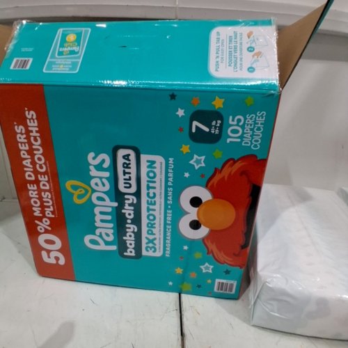 70PK PAMPERS BABY DRY ULTRA 3X PROTECTION DIAPERS - SIZE 7 image 4