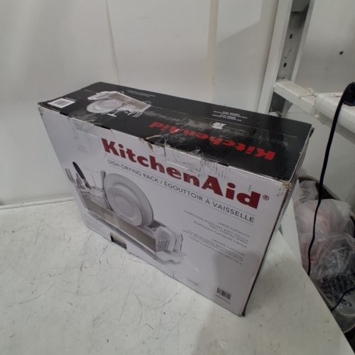 KITCHENAID FULL-SIZE LARGE DISH-DRYING RACK - 20.4" - STAINLESS STEEL/WHITE (MODEL: KNS896BXGRA/1863201) image 6