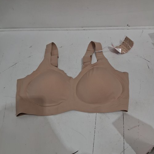 WOMEN'S POSEFREE JELLY BRA SEAMLESS WIRELESS SUPPORTIVE BRA - 2XL - BEIGE image 2