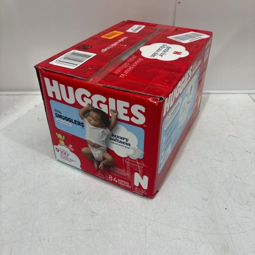 84PK HUGGIES LITTLE SNUGGLERS DIAPERS - SIZE NB image 4