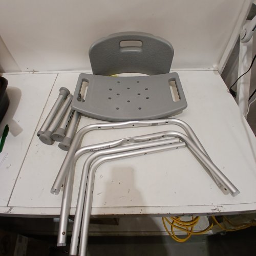 MEDLINE GUARDIAN DELUXE ALUMINUM BATH CHAIR - 400LBS CAP - GREY (MODEL: G2-101KRX1) image 2