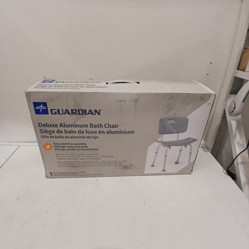 MEDLINE GUARDIAN DELUXE ALUMINUM BATH CHAIR - 400LBS CAP - GREY (MODEL: G2-101KRX1) image 5