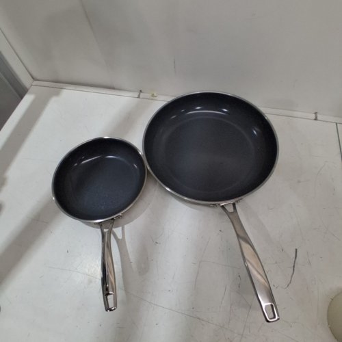 3PC TRAMONTINA TRI-PLY CLAD CERAMIC NON-STICK INDUCTION SKILLET SET - 8.5" / 10.5" / 12.5" - STAINLESS STEEL (MODEL: 1945362) image 2