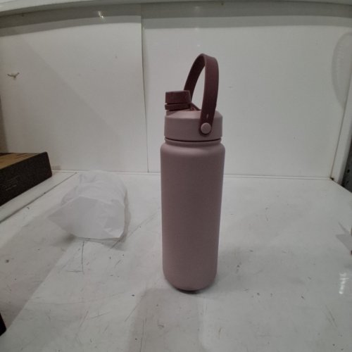 POWCAN 2-IN-1 STAINLESS STEEL INSULATED WATER BOTTLE WITH SPOUT LID AND STRAW - 32OZ - DRIED ROSE image 3