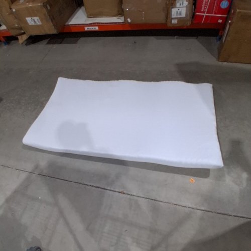YUGYVOB 7-ZONE FOAM MATTRESS TOPPER WITH COVER - 3" TWIN - BLUE/WHITE image 3