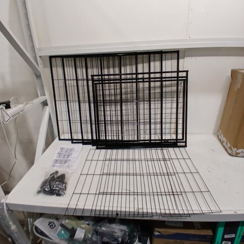 METAL DOG KENNEL CRATE FOR SMALL MEDIUM DOGS - 49" X 24" X 24" - BLACK image 4