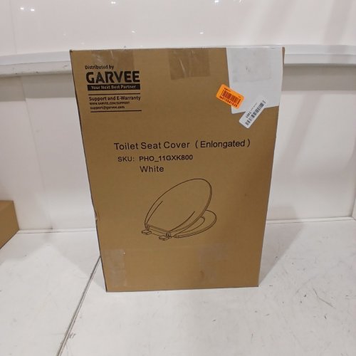 GARVEE ELONGATED SOFT CLOSE EASY CLEAN PLASTIC TOILET SEAT - 19" - WHITE - (MODEL: PHO_11GXK800) image 4