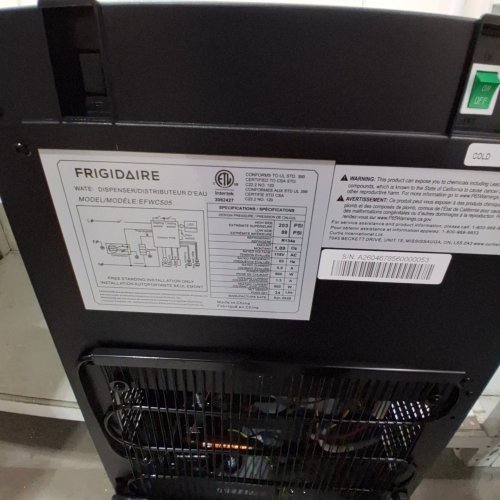 FRIGIDAIRE HOT AND COLD WATER DISPENSER - 5 GALLON - STAINLESS STEEL/BLACK (MODEL: EFWC505) image 6