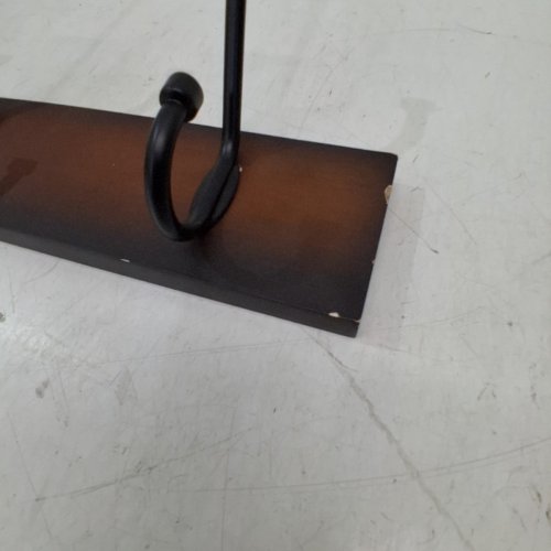 AMAZON BASICS 5 MODERN HOOK WALL MOUNTED COAT RACK - WALNUT image 3