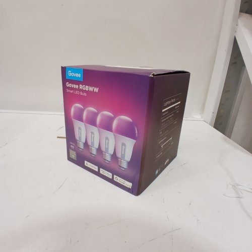 4PK GOVEE SMART LED LIGHT BULBS - A19 - 800LM - WHITE (MODEL: H6004) image 3