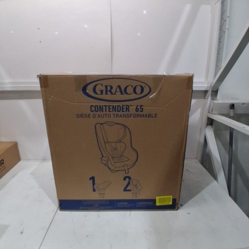 GRACO CONTENDER 65 CONVERTIBLE CAR SEAT WITH REAR‑TO‑FORWARD 5‑POINT HARNESS (5–65 LB), NO‑RETHREAD SIMPLY SAFE ADJUST, MACHINE‑WASHABLE PAD AND CUP HOLDER - GREY (MODEL : 2061867) image 5
