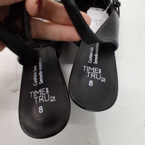 WOMEN'S TIME AND TRU SLINGBACK KITTEN HEELS - 8 - BLACK (STYLE: 21SLINGYM26) image 4
