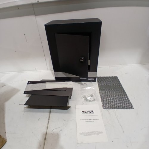 VEVOR THROUGH-THE-WALL MAILBOX LETTER DROP BOX ADJUSTABLE CHUTE RAINPROOF - 12.5" X 6.3" X 16.9" - BLACK image 2