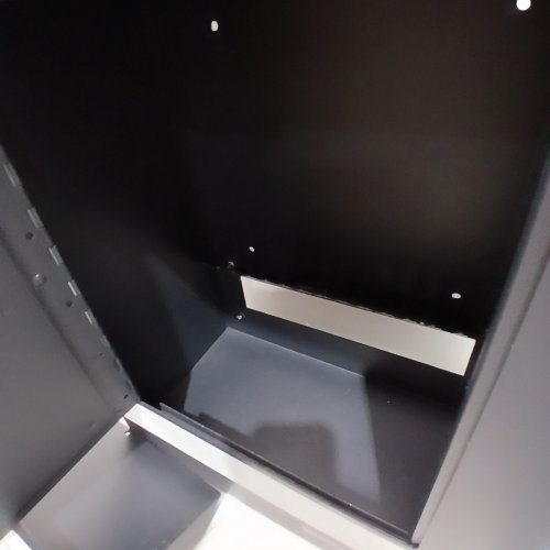 VEVOR THROUGH-THE-WALL MAILBOX LETTER DROP BOX ADJUSTABLE CHUTE RAINPROOF - 12.5" X 6.3" X 16.9" - BLACK image 3