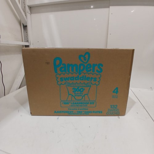 132PK PAMPERS SWADDLERS DISPOSABLE DIAPERS - SIZE 4 image 2