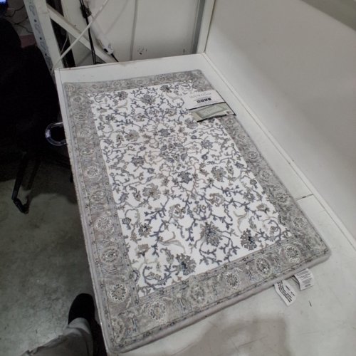 PLUSH MEMORY FOAM BATHMAT - 24" X 26" - GREY/WHITE - (MODEL:1901584) image 2