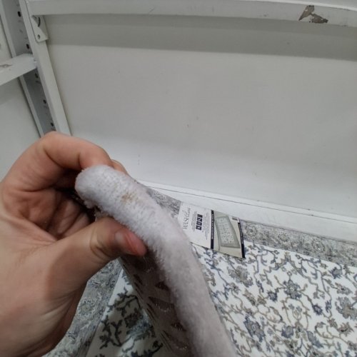 PLUSH MEMORY FOAM BATHMAT - 24" X 26" - GREY/WHITE - (MODEL:1901584) image 3