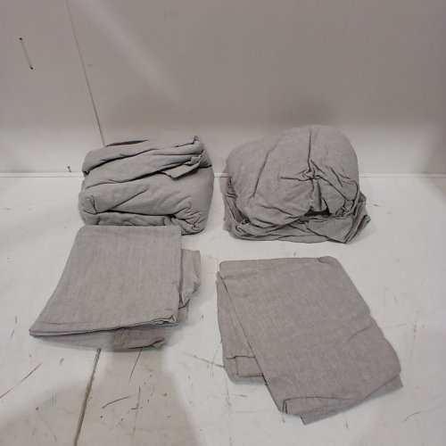 THRESHOLD ULTRA SOFT FLANNEL SHEET SET - KING - ECO MELANGE GRAY - (MODEL: 062-26-3663) image 3