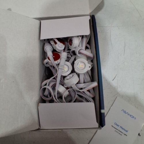 ASAHOM PERMANENT OUTDOOR LIGHTS - WLED INTEGRATION, AI LIGHTING, 30000 LIGHTING EFFECT COMBINATION, IP67 WATERPROOF - 200FT WITH 144 RGBCW LEDS - WHITE - (MODEL: S107D) image 5