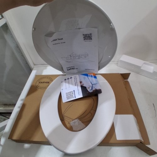 GARVEE ELONGATED SOFT CLOSE EASY CLEAN PLASTIC TOILET SEAT - 19" - WHITE - (MODEL: PHO_11GXK800) image 3