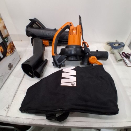 WORX TRIVAC 3-IN-ONE BLOWER/MULCHER/VACUUM WITH METAL IMPELLER AND COLLECTION BAG - 12AMP - 120V (MODEL: WG509) image 2