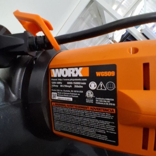 WORX TRIVAC 3-IN-ONE BLOWER/MULCHER/VACUUM WITH METAL IMPELLER AND COLLECTION BAG - 12AMP - 120V (MODEL: WG509) image 6