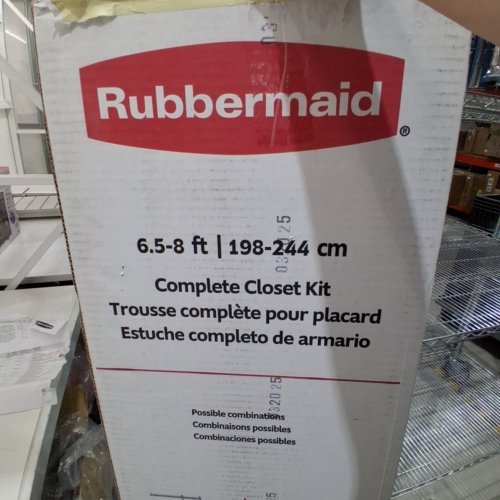RUBBERMAID COMPLETE CLOSET KIT - 6.5-8FT - WHITE image 2