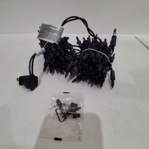 CELEBRATE! INDOOR/OUTDOOR MINI STRING LIGHTS - 19.5FT - PURPLE image 4