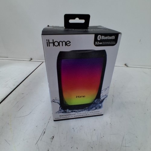 IHOME RGB WATERPROOF PORTABLE BLUETOOTH SPEAKER - BLACK (MODEL: IBT800) image 5
