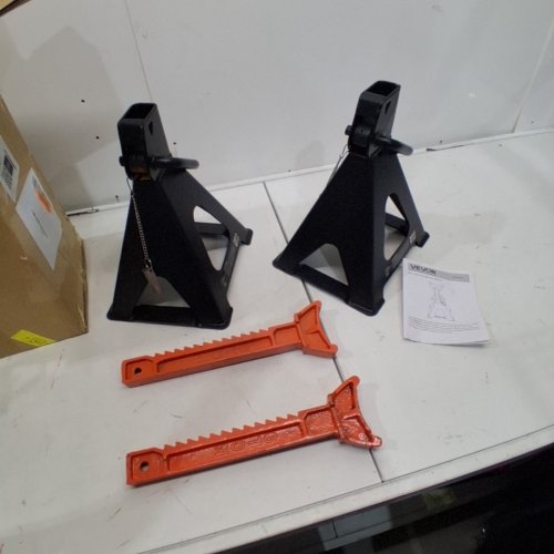 2PK JACK STANDS - 6 TONS - 14"-23" - BLACK/RED (MODEL: HM6141C) image 2