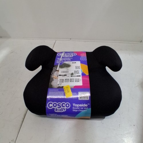 COSCO KIDS TOPSIDE LIGHTWEIGHT BACKLESS BOOSTER CAR SEAT - 100LBS CAPACITY - BLACK (MODEL: 22976C-BLK6) image 3