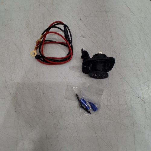 WATERPROOF DUAL USB VOLTMETER CHARGER SOCKET ADAPTER OUTLET - BLACK image 3