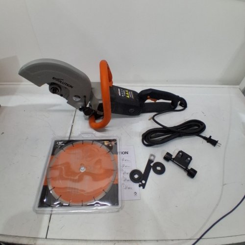 EVOLUTION CORDED 10" CONCRETE SAW - 15AMP - ORANGE/BLACK (MODEL: R255 ) image 4