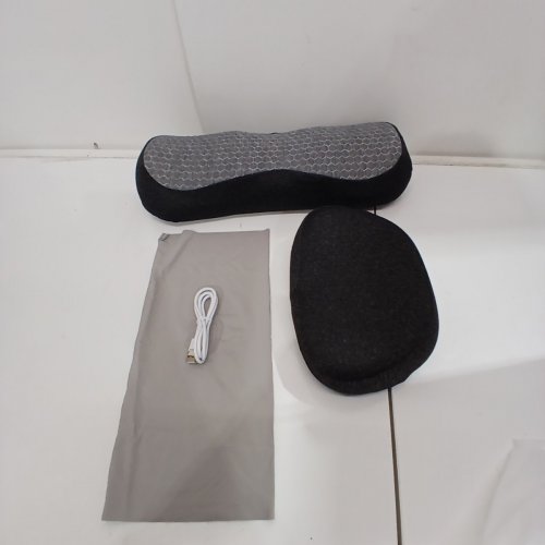 YUNARI 3-IN-1 CORDLESS ERGONOMIC CERVICAL NECK SUPPORT PILLOW WITH GENTLE HEAT AND AIRBAG COMPRESSION - GREY image 2