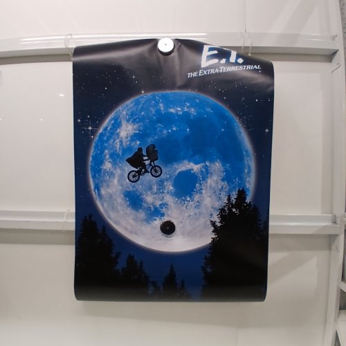 E.T. THE EXTRA-TERRESTRIAL SHEET WALL POSTER - 24" X 36" - BLACK /BLUE image 2