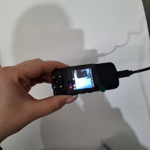 PORTABLE MINI BODY CAMERA WITH A ROTATING LENS - BLACK image 2