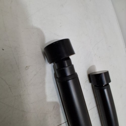 UMBRA CAPPA 1" DRAPERY CURTAIN ROD W/ MATCHING FINIALS, BRACKETS & HARDWARE - 66" - 120" -BLACK image 3